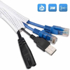 Braided Cable Sleeving Pet Self-Close Sleeve Self Closing Twist Tube Self Wrap Braided Sleeving