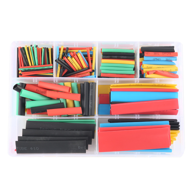 580 PCS 2 1 Heat Shrink Tubing Cable Sleeve Tube Kit 6 Colors 11 Sizes Assorted Tubing